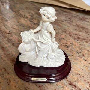 Giuseppe Armani girl on tricycle statue, 6” tall, Florence, Italy